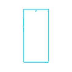 Digital Samsung Galaxy Note10 Plus Outline Outline Svg Vector, Free Vectors File